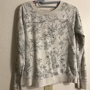 Cream and black sweatshirt